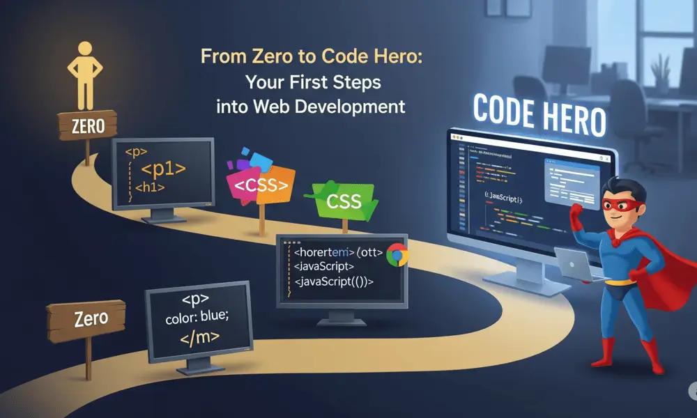 From Zero to Code Hero: Your First Steps into Web Development